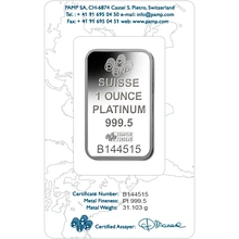 PAMP 1oz Platinum Bar Minted