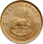 1985 Half Ounce Krugerrand Gold Coin