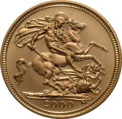 2000 Gold Half Sovereign Elizabeth II Fourth Head