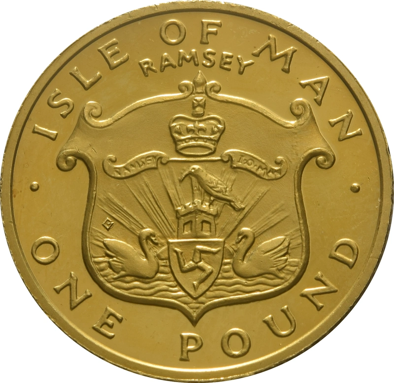 1985 Gold £1 Manx Town Series - Ramsey