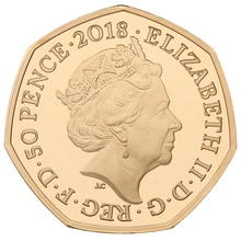 2018 Gold Proof Fifty Pence Representation of the People Act