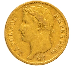 1808 20 French Francs Gold Coin Napoleon I A