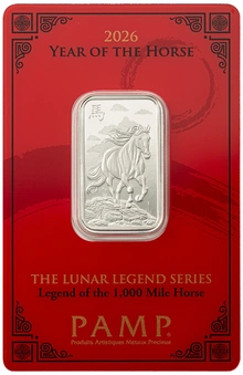 10g Silver Bar 2026 Year of the Horse PAMP - From $55.30