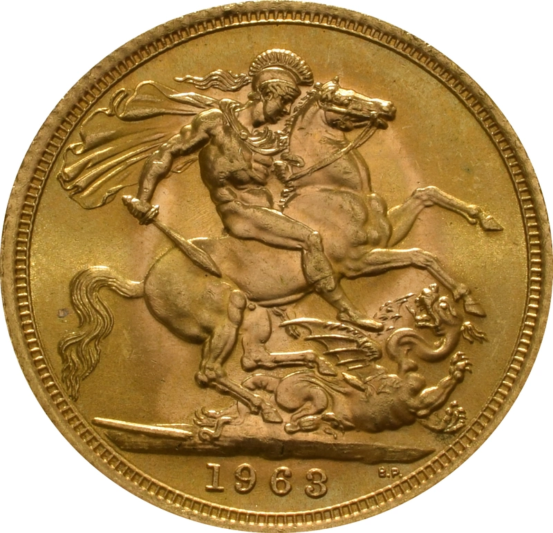 1963 Gold Sovereign - Elizabeth II Young Head
