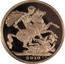 2010 Gold Sovereign - Elizabeth II Fourth head - Proof No box