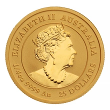 2022 Year of the Tiger Gold Coin 1/4oz Perth Mint Australian Lunar Series