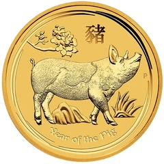 2019 2oz Perth Mint Year of the Pig Gold Coin