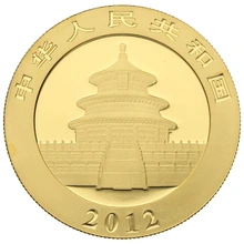 2012 1oz Gold Chinese Panda Coin