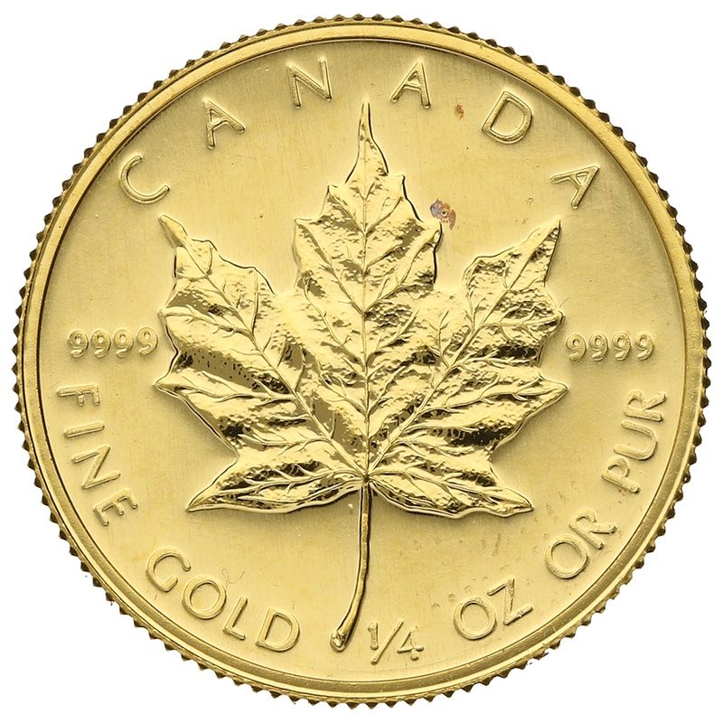 1982 Quarter Ounce Gold Canadian Maple