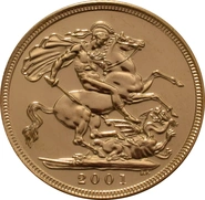 2001 Gold Sovereign - Elizabeth II Fourth Head