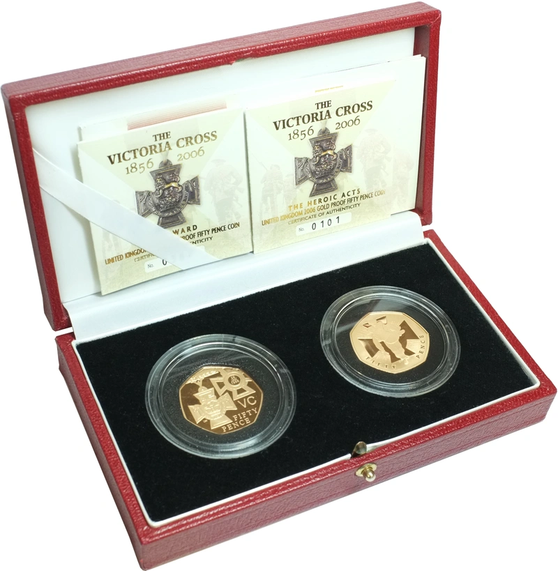 Gold Proof 2006 Fifty Pence Piece - Victoria Cross (2 coin)