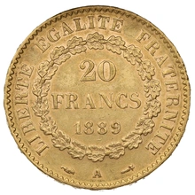 1889 20 French Francs - Guardian Angel - A