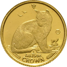 Twenty Fifth Ounce Gold Isle of Man Manx Crown Coin