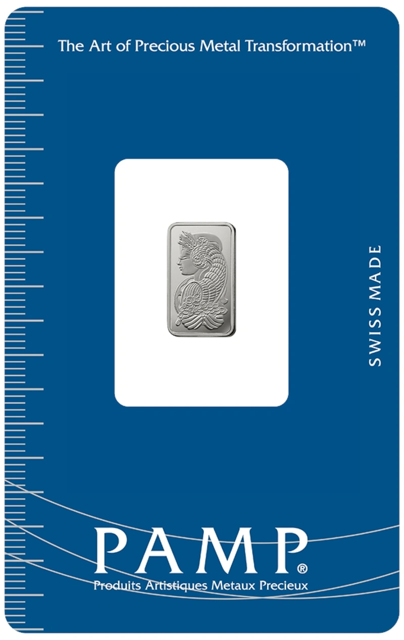 PAMP 1 Gram Platinum Bar | BullionByPost - From $92.90