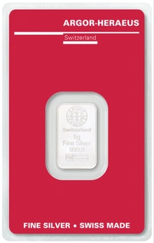 5g Silver Bar Argor-Heraeus