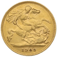 1903 Gold Half Sovereign - King Edward VII - London