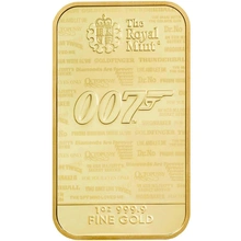1oz James Bond 007 Gold Bar