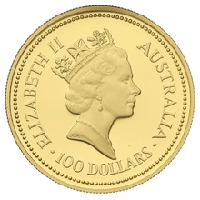 1989 1oz Proof Gold Australian Nugget