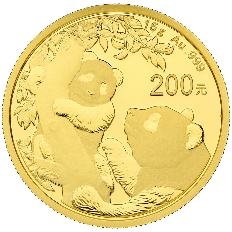 2021 15g Chinese Panda Gold Coin