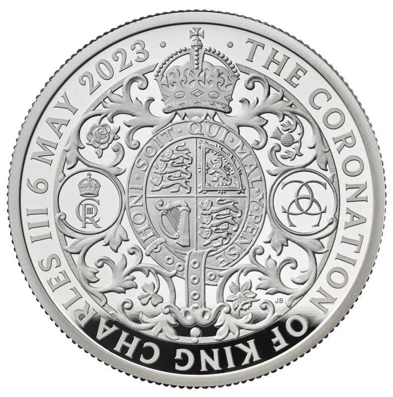 2023 2oz Silver Coronation of King Charles III Proof Coin Boxed