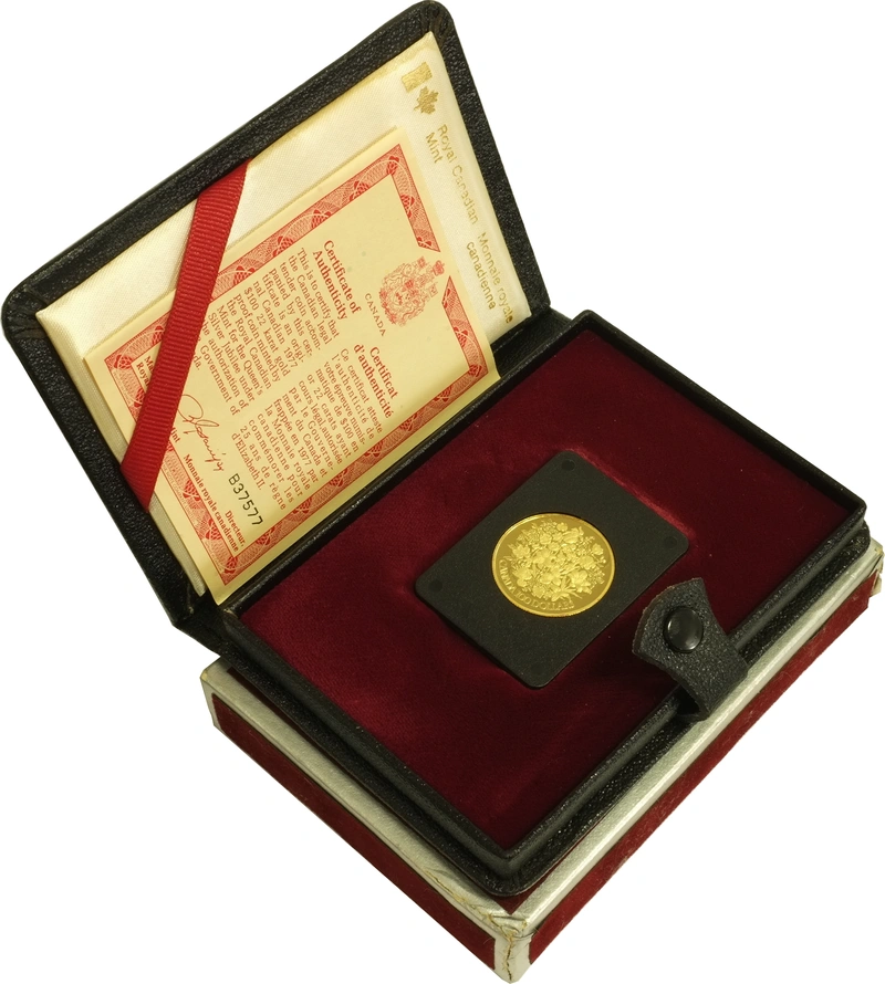 Canadian 1977 $100 1/2oz Proof Gold Coin QEII silver Jubilee Boxed