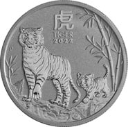 2022 1/2oz Perth Mint Year of the Tiger Silver Coin