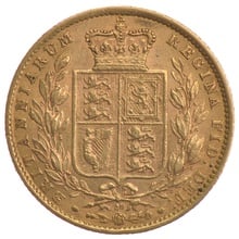 Sovereign - Victoria, Young Head Shield Back