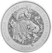 2024 Seymour Unicorn - Tudor Beasts 10oz Silver Coin