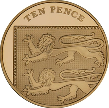 2015 Gold Proof 10p Ten Pence Piece - Royal Shield Fourth Portrait