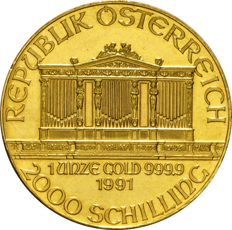 1991 1oz Austrian Gold Philharmonic Coin