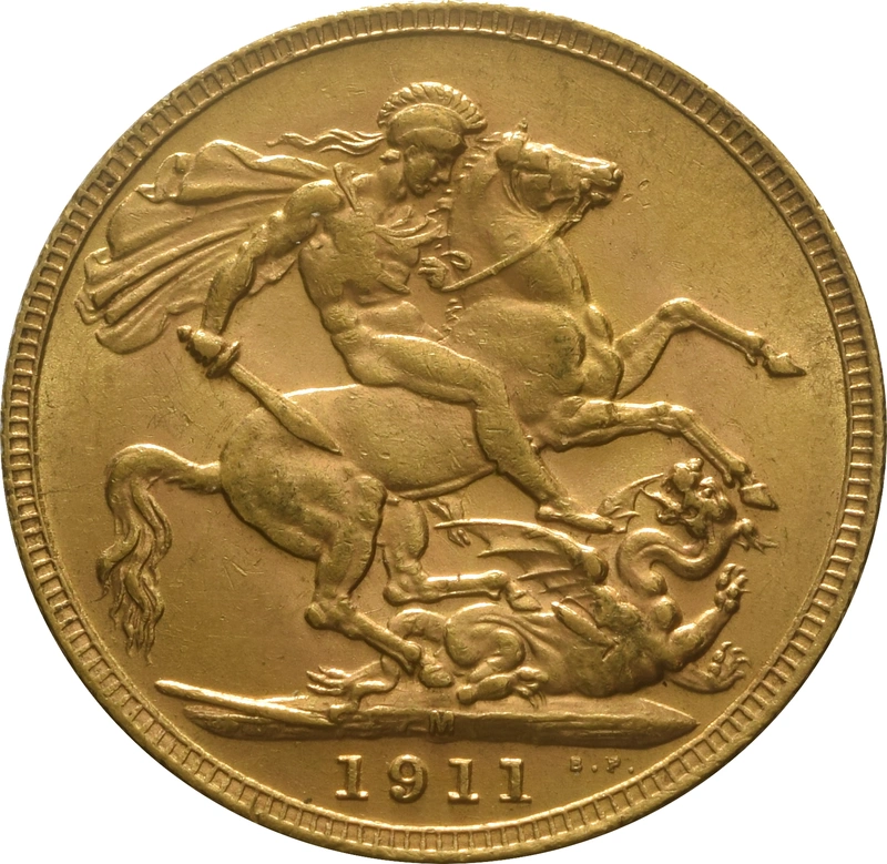 1911 Gold Sovereign Coin George V Melbourne