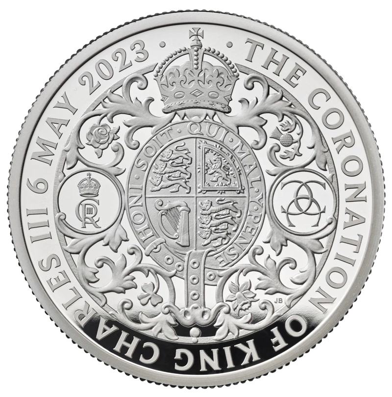 2023 2oz Silver Coronation of King Charles III Proof Coin Boxed