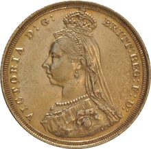 1887 Gold Sovereign - Victoria Jubilee Head - S