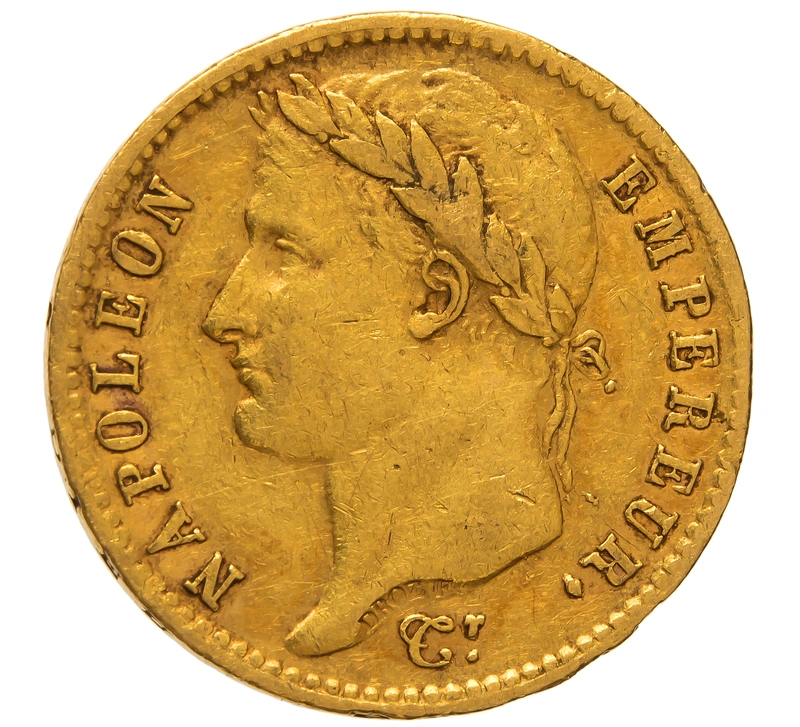 1810 20 French Francs Gold Coin Napoleon I A