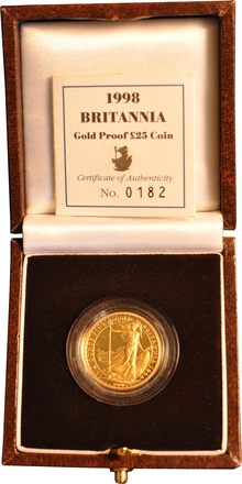 1998 Proof 1/4oz Gold Britannia Coin Boxed