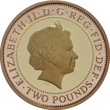 2005 £2 Proof Gold Coin 400th Ann. Gunpowder Plot - no box or cert