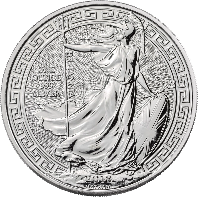 純銀貨　5個セット　Britannia 2018 .999 silver Great Britain 2018 £2 Silver Britannia 1oz .999 Coin