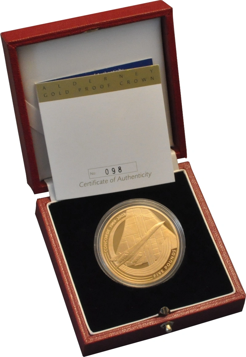 2003 - Gold Five Pound Proof Coin, Concorde