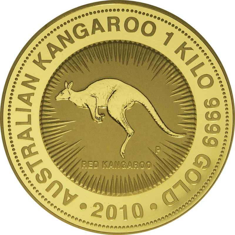 2010 1kg Australian Kangaroo Gold Nugget Coin
