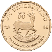 2016 1/10oz Gold Proof Krugerrand - Boxed