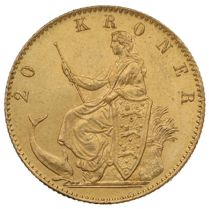 Danish 20 Kroner Gold Coin Christian IX - $1,416