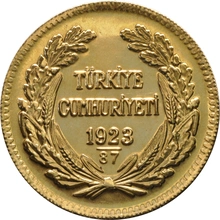Turkish 500 Piastres Kurush Gold Coin - Kemal Ataturk