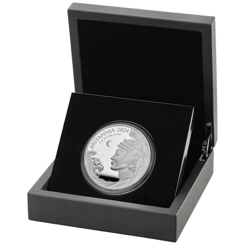 2024 Britannia 5oz Silver Proof Coin Boxed