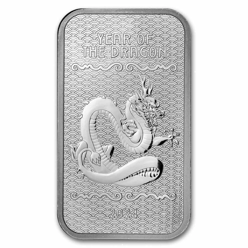 10oz Silver Bar 2024 Year of the Dragon