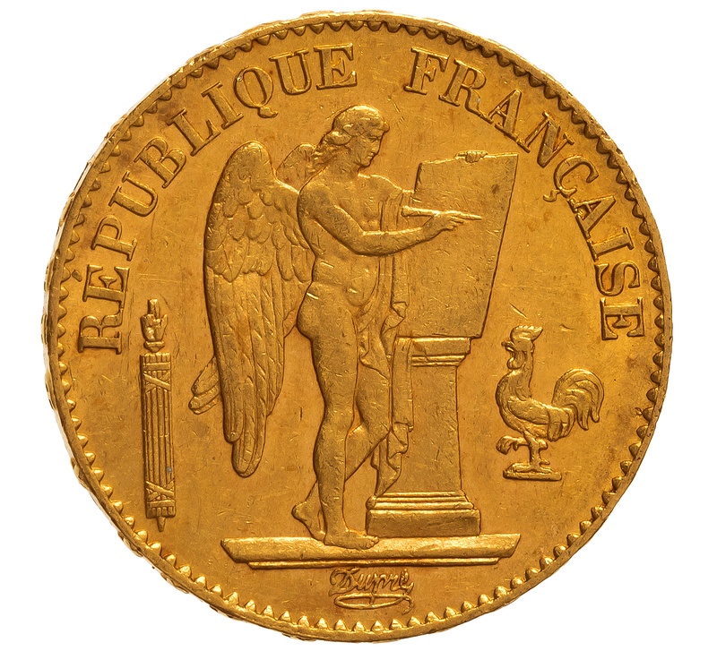 Buy 1874 Gold Twenty French Franc Coin From Bullionbypost From 45230