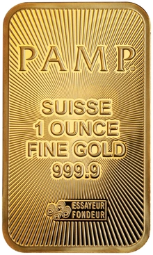 1oz Gold Bar PAMP Suisse Minted