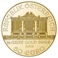 2025 1/2oz Austrian Gold Philharmonic Coin