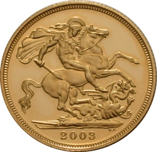 2003 Proof Gold Sovereign Boxed