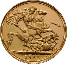 Gold Proof 1982 Sovereign Boxed