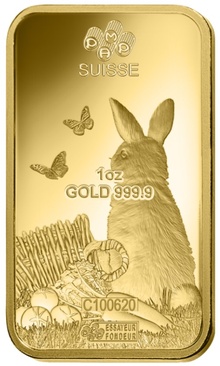 PAMP 1oz 2023 Year of the Rabbit Gold Bar
